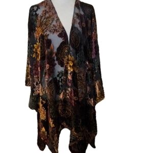 Source Unknown Multicolor Floral Cardigan